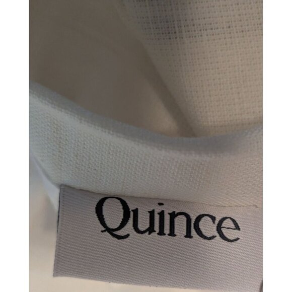 Quince Coastal Stripe Linen Cotton Curtain Size: 48x84 Ivory/Light Blue 2 Panels - Picture 4 of 7